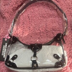 Clear and Black Women's Shoulder Bag